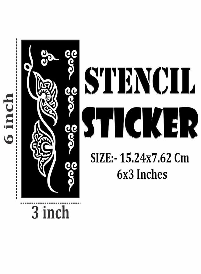 ORDERSHOCK Kid Safe Mehndi Stencil Stickers for Artistic Exploration and Cultural Learning - Image 4